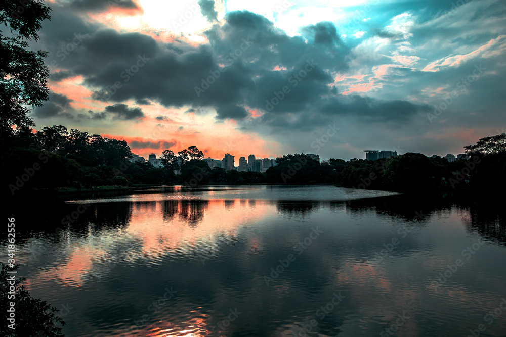 Landscape Sunset Ibirapuera 
