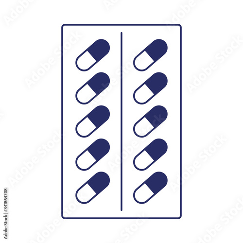 Isolated medical pills tablet vector design