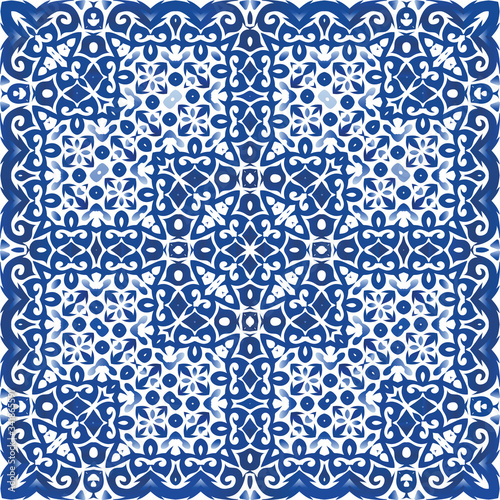 Ethnic ceramic tile in portuguese azulejo.