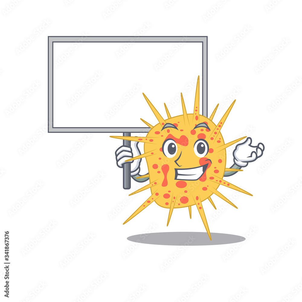 An icon of mycobacterium kansasii mascot design style bring a board