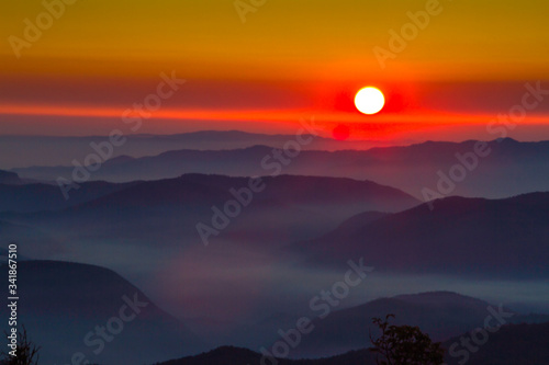 sunset over the mountains © Soonthorn
