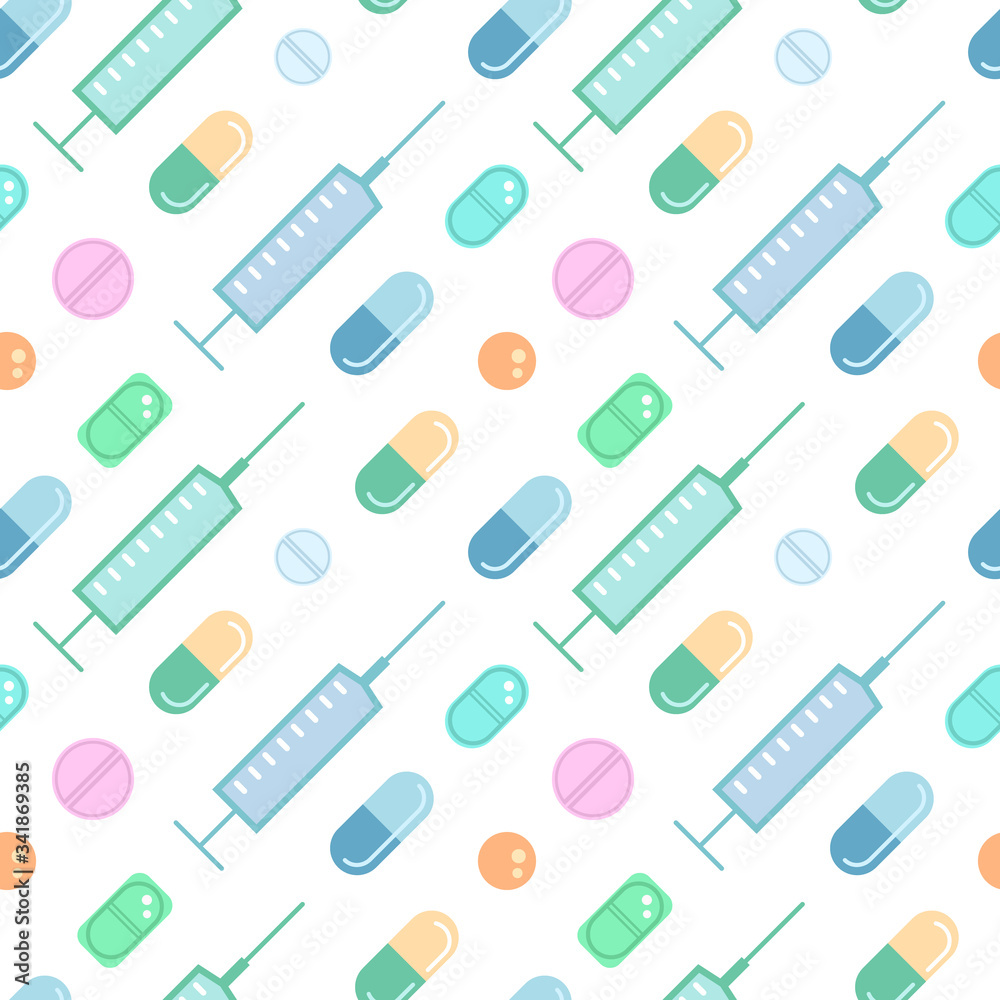 Health care icones vector seamless pattern. Vector medicine illustration background. Health care icones vector seamless pattern. Vector medicine illustration background.