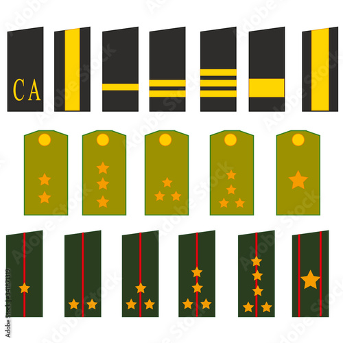 Shoulder straps soldier and officer to soviet army