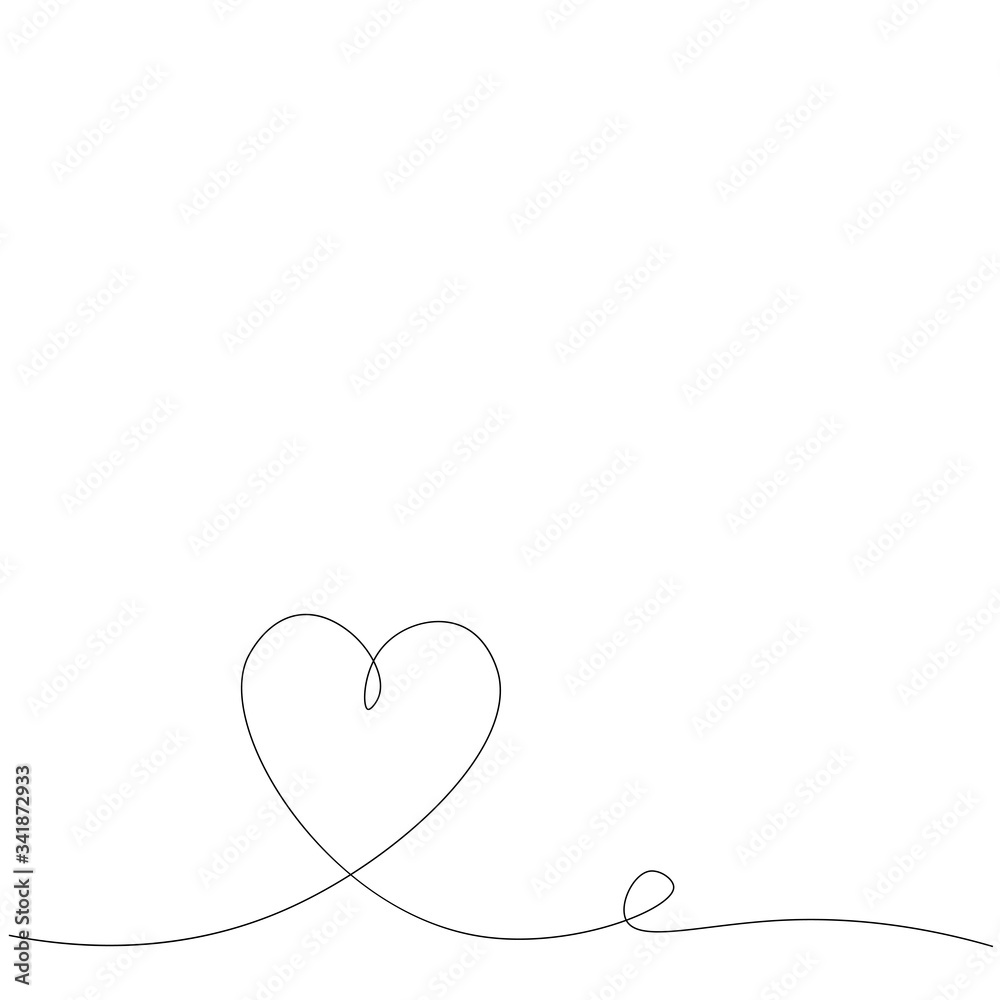 valentine day heart background love design line drawing vector illustration valentine day heart background love design line drawing vector illustration