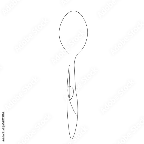 Spoon icon or logo background, restaurant desugn vector illustration