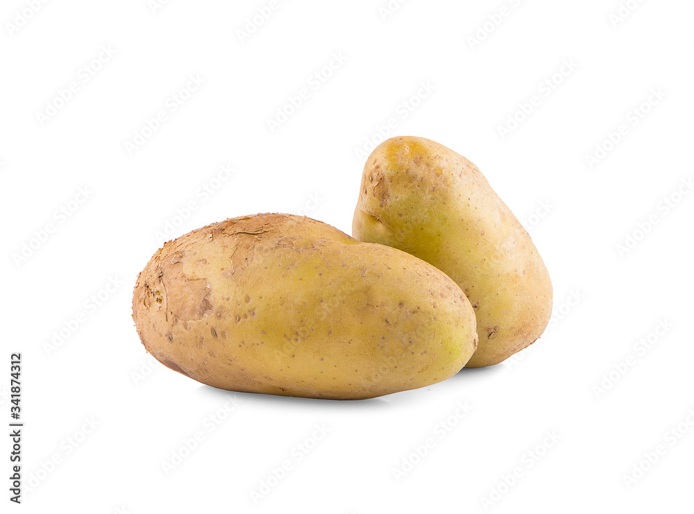 potatoes an isolated on white background potatoes an isolated on white background