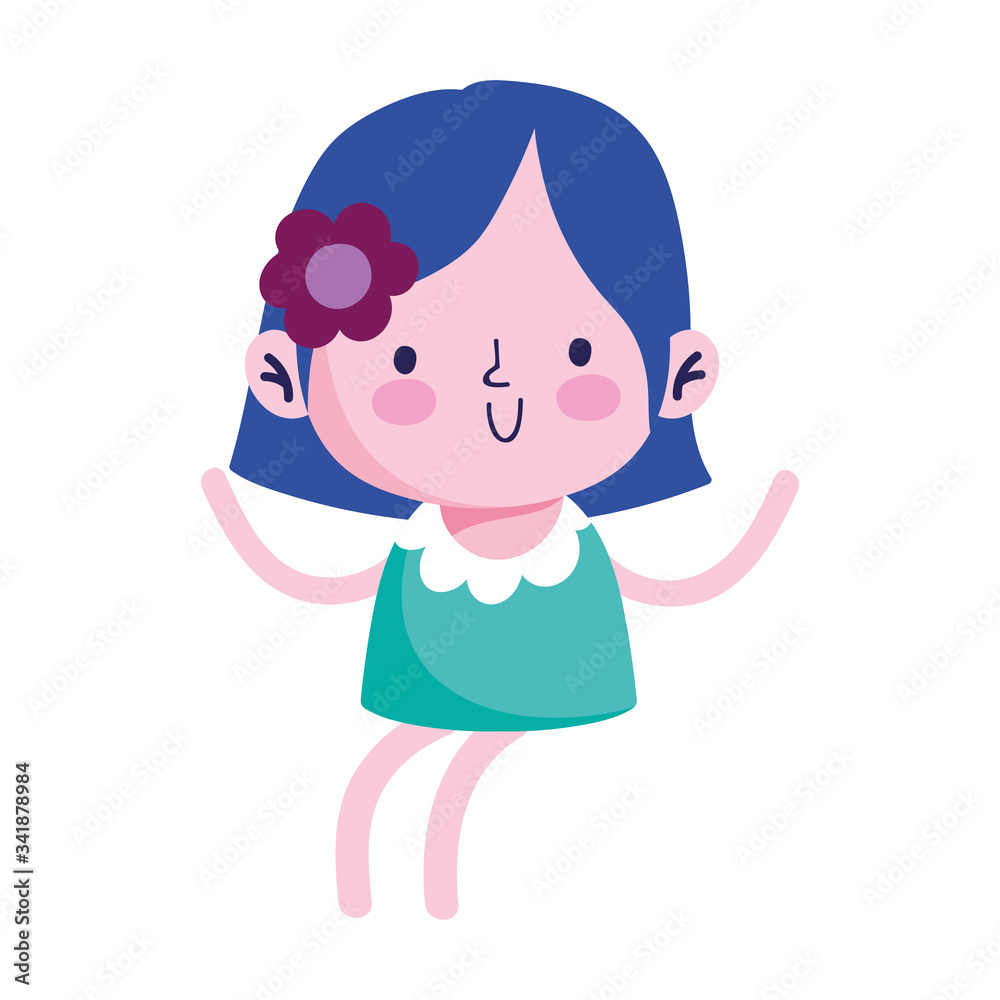 Isolated girl cartoon vector design