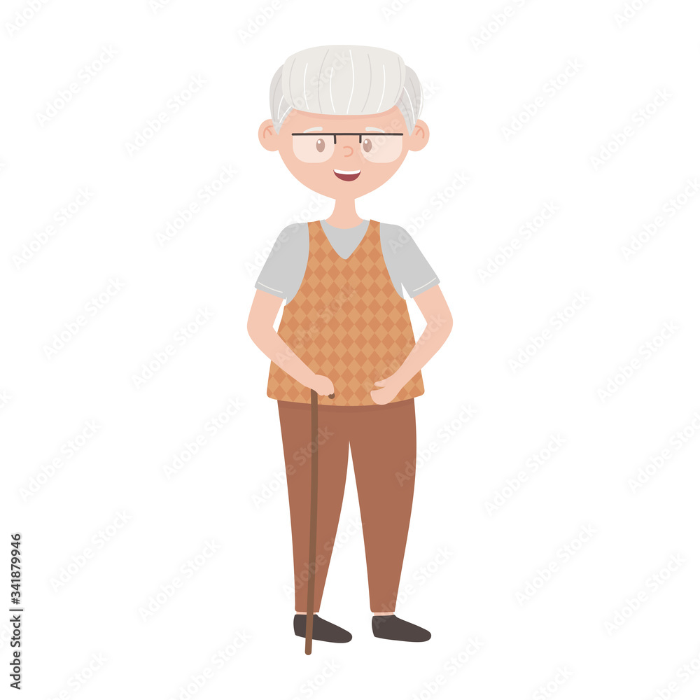 Isolated grandfather avatar vector design Isolated grandfather avatar vector design