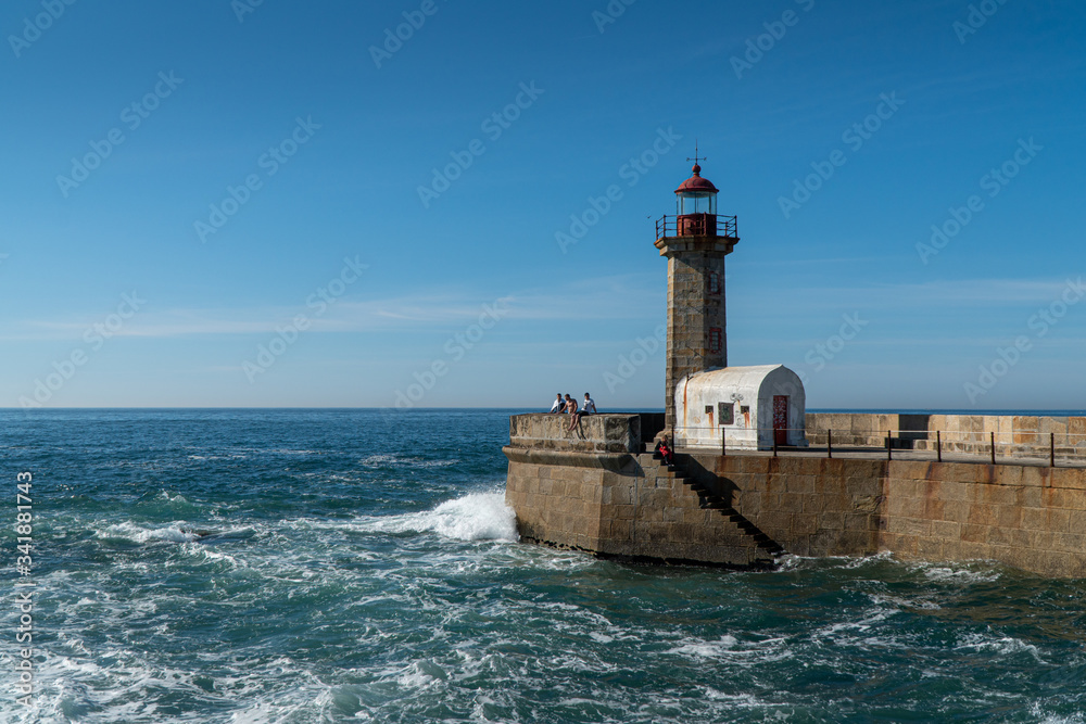 Lighthouse in Matosinhos, Portugal.