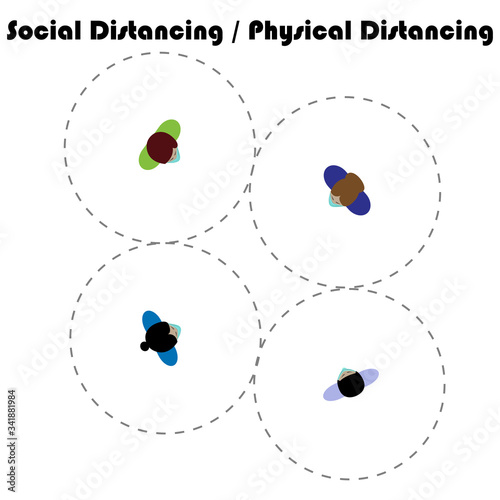 Queue social distancing people physical distancing virus corona