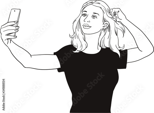 Girl and selfies