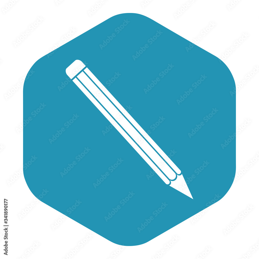 The pencil icon. Stationery tool with a pencil for writing and drawing. Vector illustration isolated on a white background for design and web. The pencil icon. Stationery tool with a pencil for writing and drawing. Vector illustration isolated on a white background for design and web.