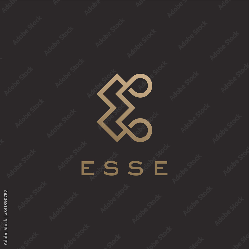 Abstract luxury letter E logo icon symbol design template Abstract luxury letter E logo icon symbol design template