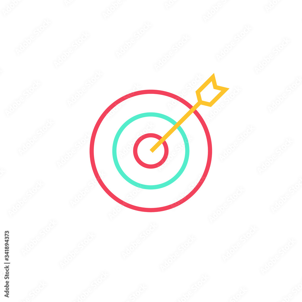 target icon vector illustration color line design