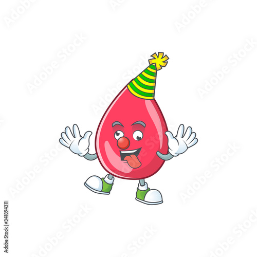 Amusing Clown red blood cartoon character mascot style