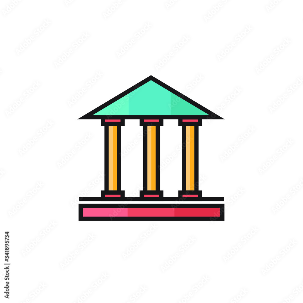 school icon vector illustration filled outline design school icon vector illustration filled outline design
