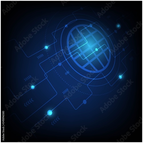 Abstract technology background, hi-tech communication concept, digital illustration, futuristic background, vector innovation and can be used for anything else according to your design.