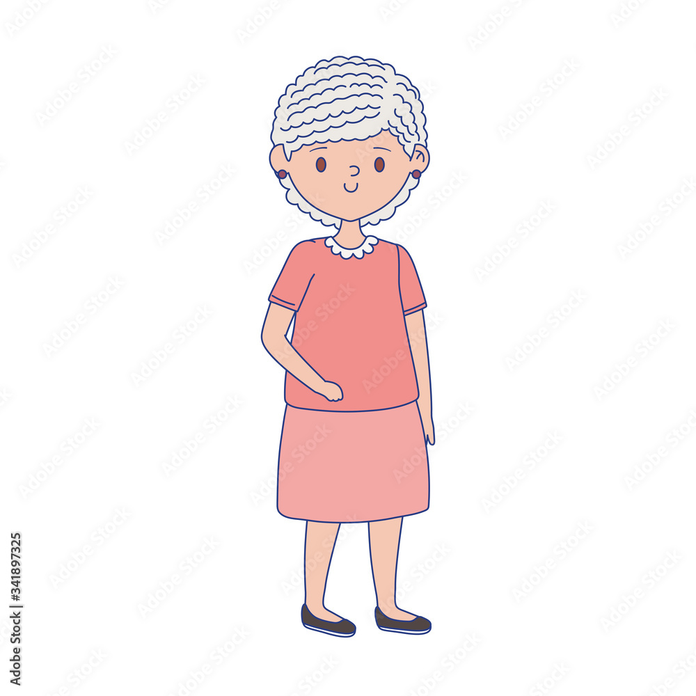 Isolated grandmother avatar vector design Isolated grandmother avatar vector design