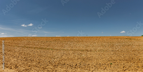 Getreidefelder in der Wüste Bardenas Reales, Navarra