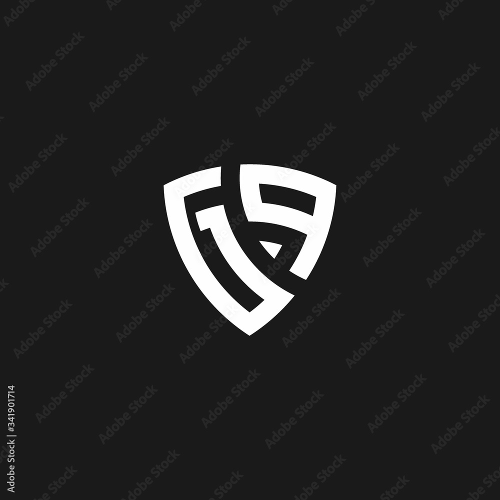 GP monogram logo with shield shape GP monogram logo with shield shape