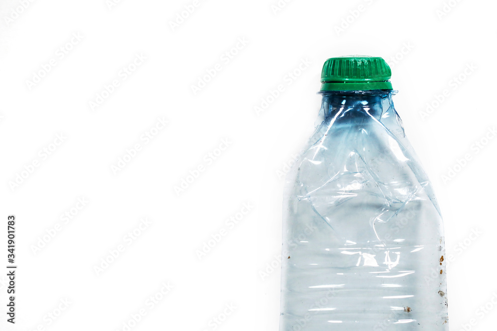 plastic bottle of water isolated on white, recycle waste global warming plastic bottle of water isolated on white, recycle waste global warming