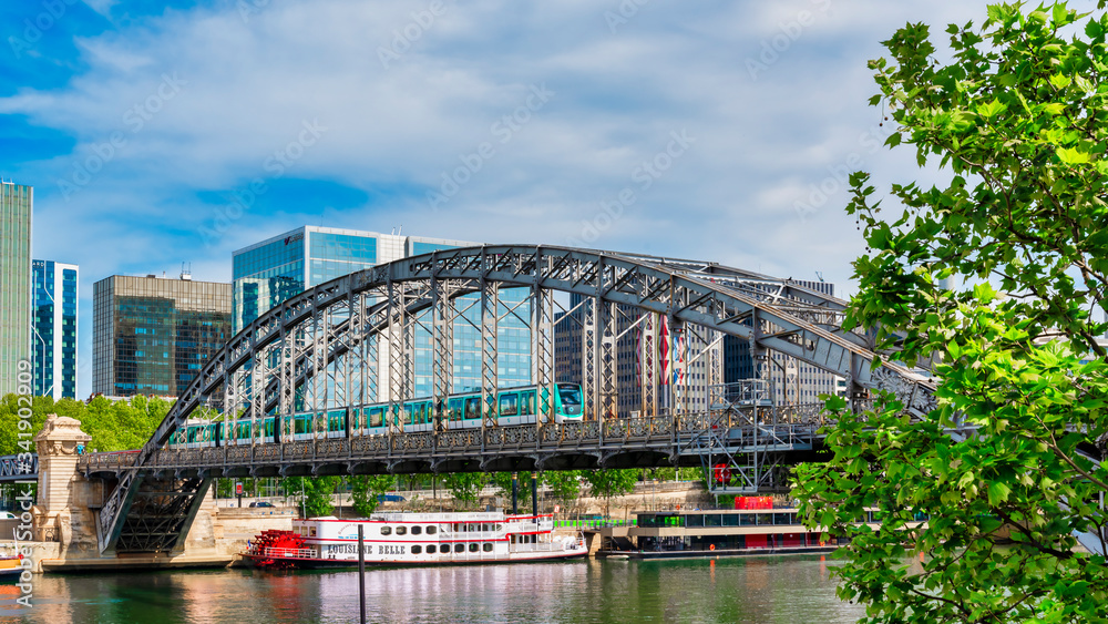 Fototapeta premium Métro aérien pontParis