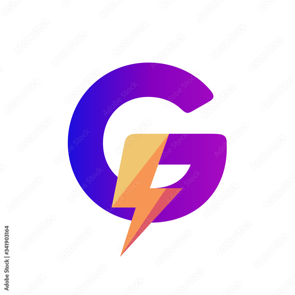 Letter G Lightning Vector Logo Design Template Letter G Lightning Vector Logo Design Template