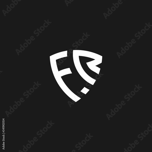 FR monogram logo with shield shape