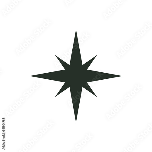 Star icon vector simple design