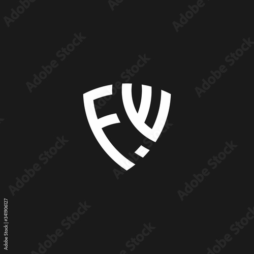 FW monogram logo with shield shape