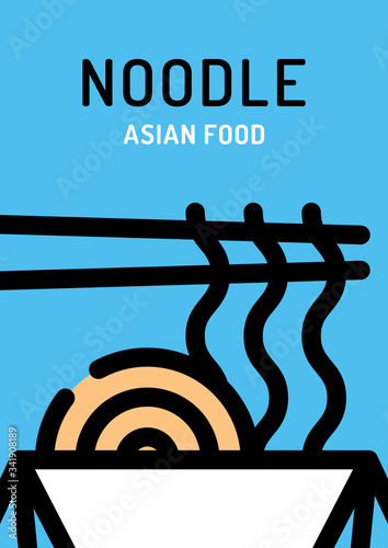 Noodle Ramen Food  Background Poster