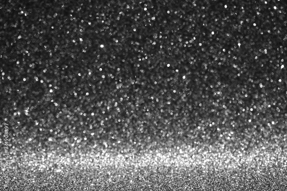 black glitter texture christmas abstract background, Defocused