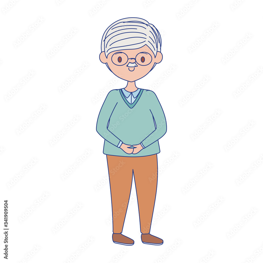 Isolated grandfather avatar vector design Isolated grandfather avatar vector design