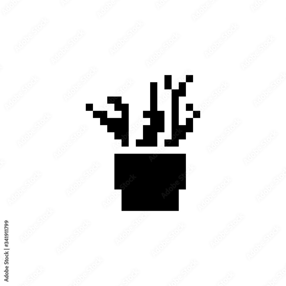 Plant. Pixel icon. Nature vector illustration Plant. Pixel icon. Nature vector illustration