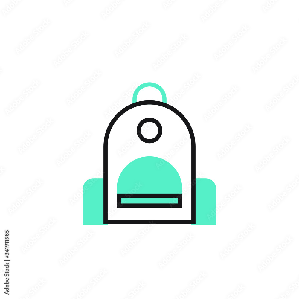 Fototapeta premium backpack icon vector illustration modern design