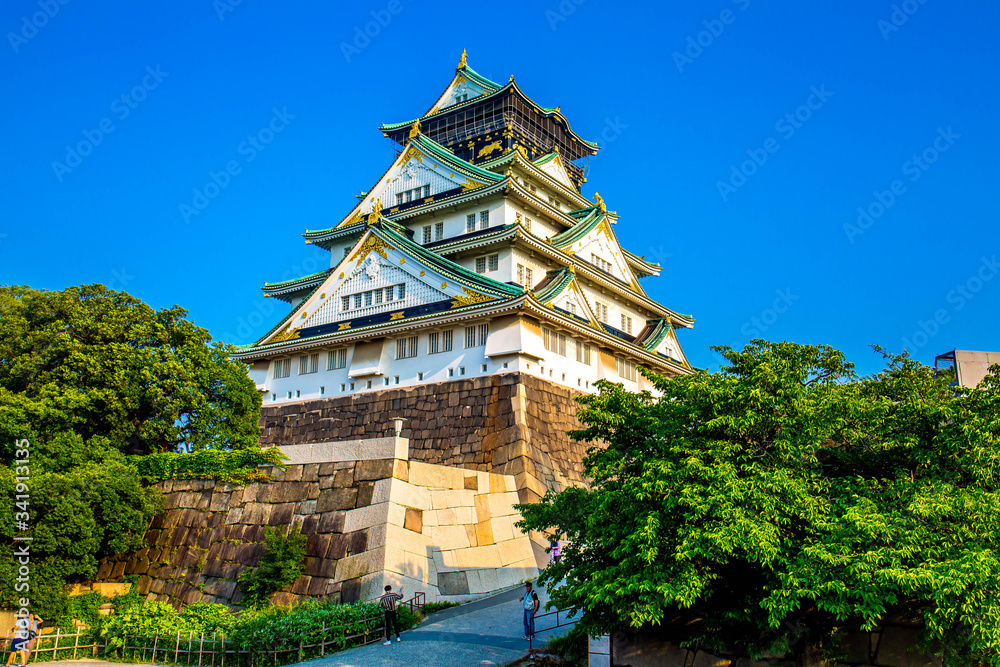 Osaka castle, the most famous landmark in Osaka, Japan Osaka castle, the most famous landmark in Osaka, Japan