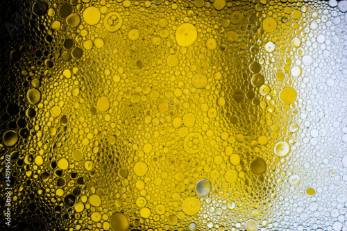 Black  yellow and white abstract background with bubbles