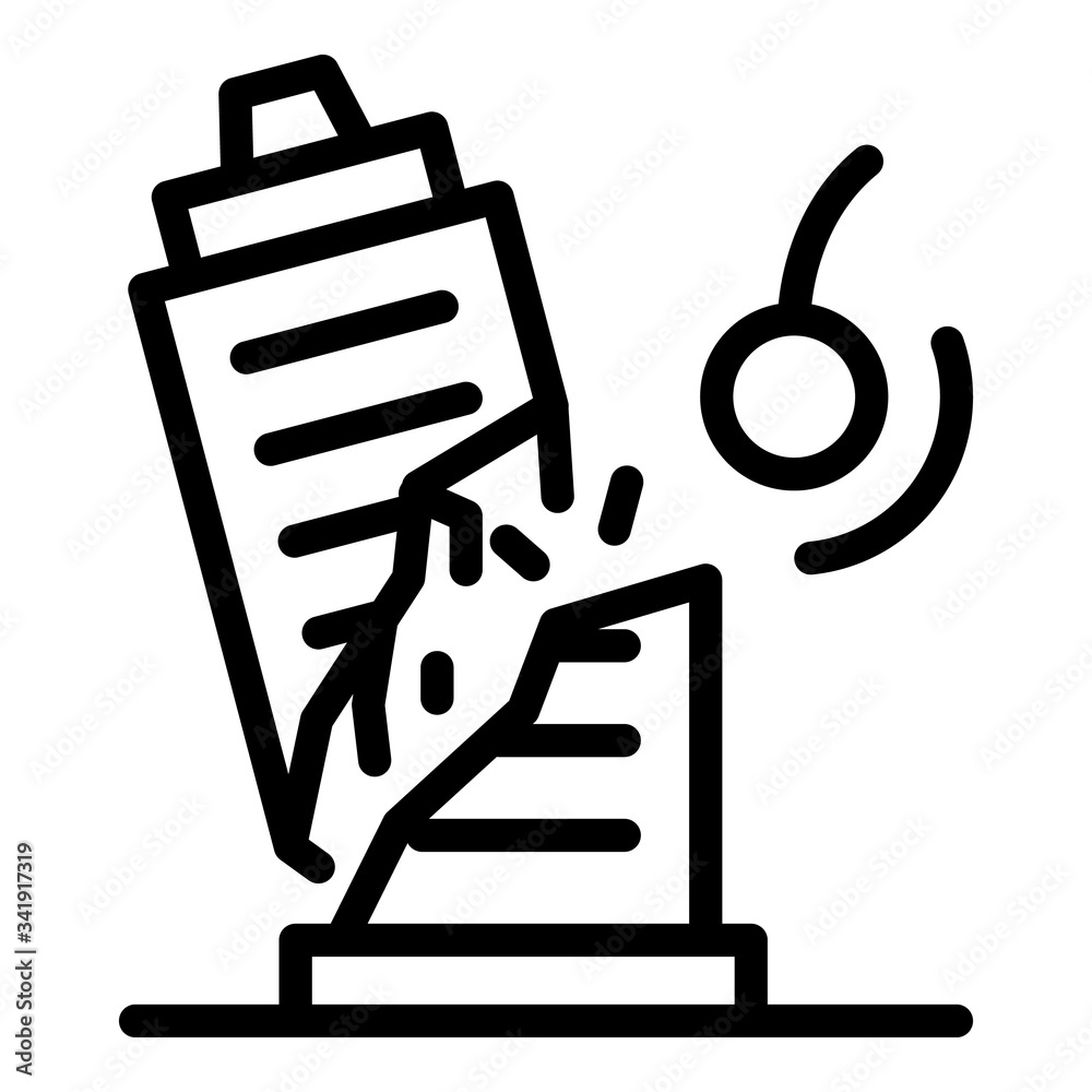 Demolition work icon. Outline demolition work vector icon for web