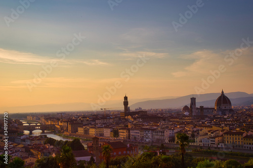 sunset over florence