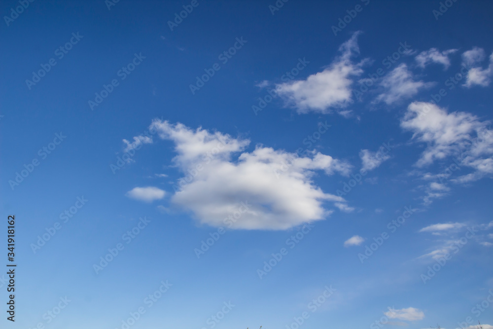 Cloud in the blue sky. A beautiful clouds against the blue sky background. Beautiful cloud pattern in the sky.