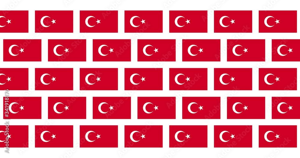 Turkey Flag Loop Background Turkey Flag Loop Background