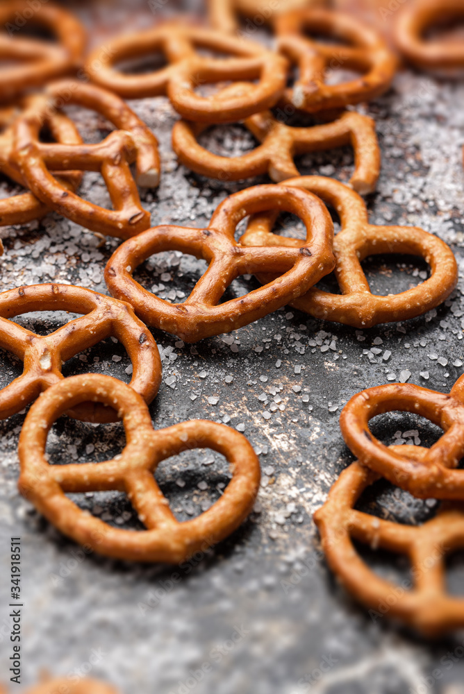 pretzel on a dark background pretzel on a dark background