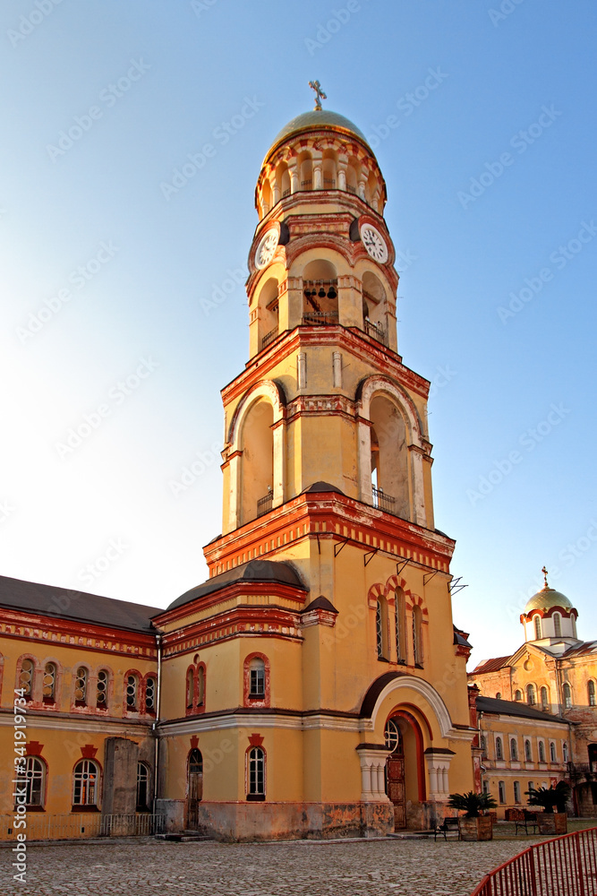 The bell tower of the Novoafonsky monastery.