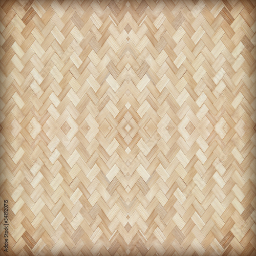 close up woven bamboo pattern background