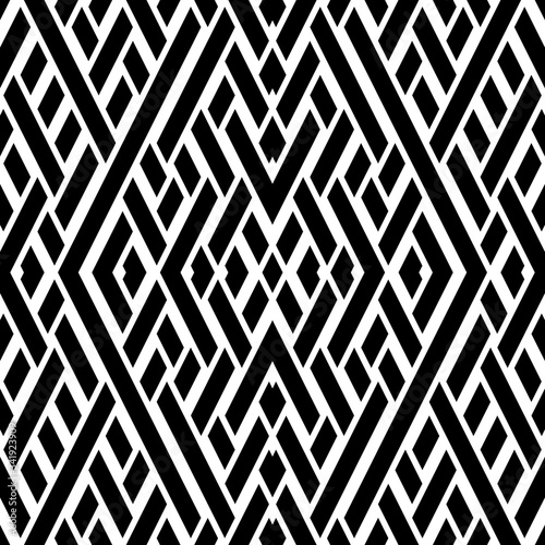 Seamless pattern with oblique black bands