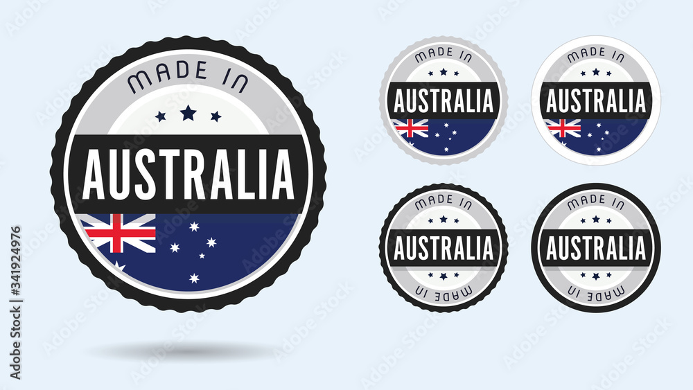 Made in Australia collection with Australian flag symbol.