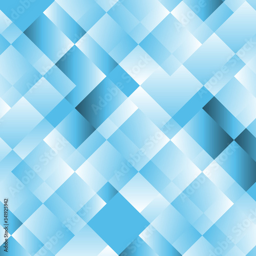Blue and white square with light abstract background. Use for modern business style with halftone effect, paper printing, book cover, page fill, backdrop and wallpaper.