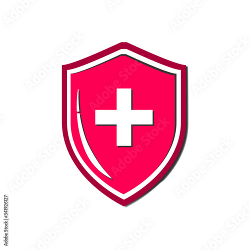 Vector icon of the immune system. immune system. Protection of health bacterial viruses. Prevention of human germs medically.