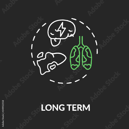 Long term chalk RGB color concept icon