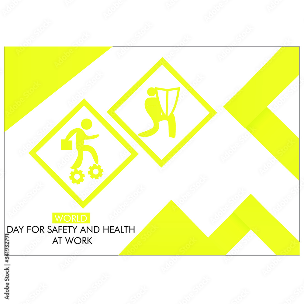 Vector concept of the World Day for Safety and Health at Work 